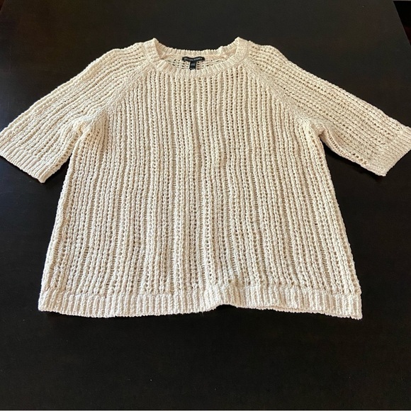 NWT Eileen Fisher Open Knit Organic Cotton Top size X-Small - Picture 2 of 5